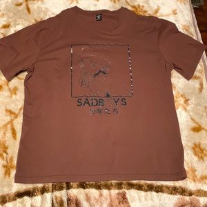 Brown Anime Sad Boys Shirt